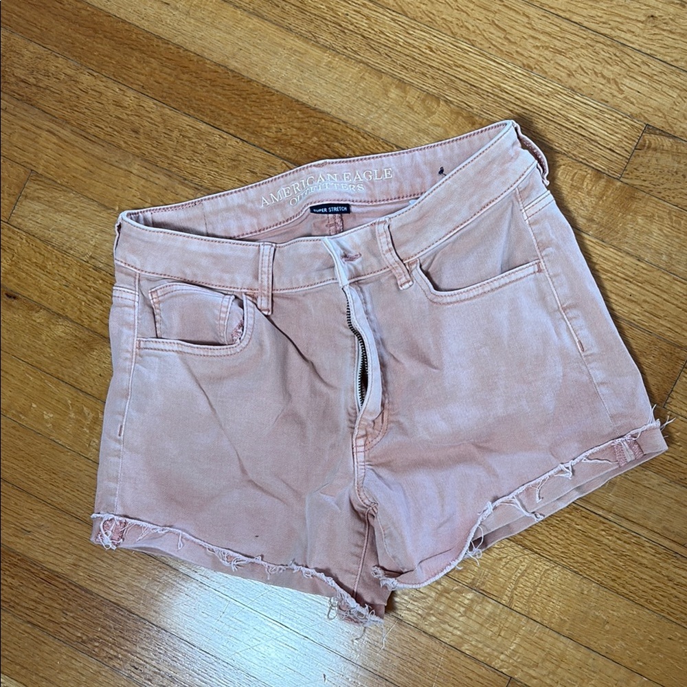 American Eagle Outfitters Women's Light Pink Jean Shorts
